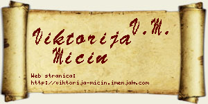 Viktorija Mićin vizit kartica